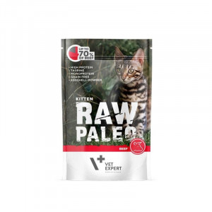 RAW PALEO Kitten Cat Beef - Nassfutter für Kätzchen - 100 g