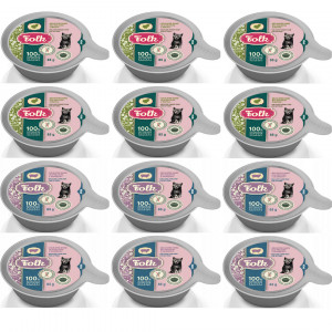 FOLK Kitten Zartes Gericht für Kitten MIX Geschmacksrichtungen – Nassfutter für Katzen – 12x85g