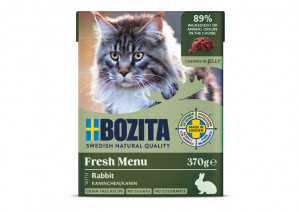 BOZITA Kaninchen in Gelee - Nassfutter für Katzen - 370 g