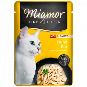 MIAMOR Feine Filets Chicken in sauce - nassfutter für Katzen - 100g
