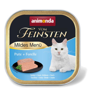 ANIMONDA Vom Feinsten Mildes Menu Turkey and trout - nassfutter für Katzen - 100g