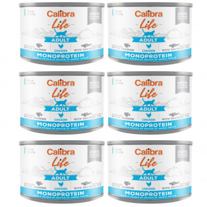 CALIBRA Cat Life Adult Chicken - Nassfutter für Katzen - 6x200g