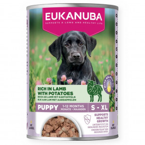 EUKANUBA Life Care Puppy Rich in lamb and potatoes - Nassfutter für Hunde - 400g