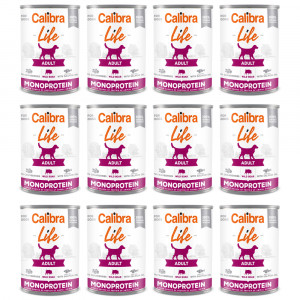 CALIBRA Dog Life Adult Wildschwein mit Preiselbeeren - Nassfutter für Hunde - 12x400g