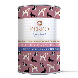 PERRO Gourmet Monoprotein Rabbit with carrot - Nassfutter für Hunde - 400g