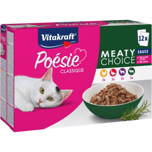 VITAKRAFT Poésie Classique Meaty choice - nassfutter für Katzen - 12 x 85g