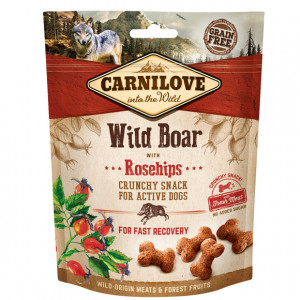 CARNILOVE Fresh Crunchy Wildschwein & Hagebutten mit Frischfleisch - Hundeleckerli - 200 g