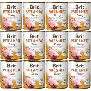BRIT Paté & Meat Turkey - Nassfutter für Hunde - 12x800g