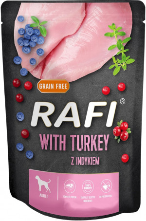 DOLINA NOTECI RAFI - Nasses Hundefutter - Truthahn, Heidelbeere, Preiselbeere 300 g