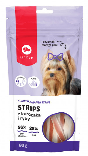 MACED Chicken and fish strips - Hundeleckerli - 60g
