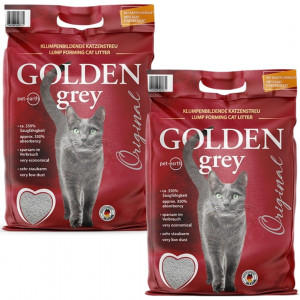 GOLDEN Grey Original – Bentonit-Katzenstreu – 2x7kg