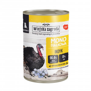 WIEJSKA ZAGRODA Puppies Monoprotein Turkey – Nassfutter für Hunde – 400 g