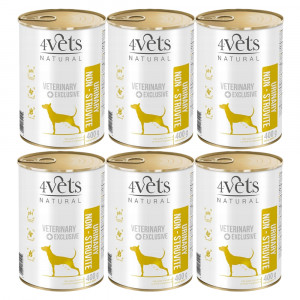 4VETS Natural Urinary No Struvit Dog - Nassfutter für Hunde - 6x400g