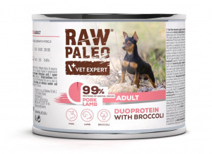 RAW PALEO Duoprotein Pork & Lamb Adult - Nassfutter für Hunde - 200g
