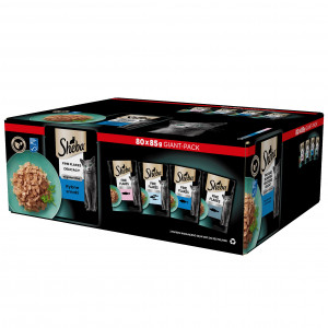 SHEBA Delicacy Fischgeschmack in Gelee - Katzennassfutter - 80x 85g 