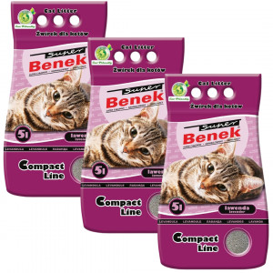CERTECH Super Benek Compact Lavendel – klumpende Katzenstreu – 3x5l