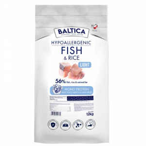 BALTICA Nutraceutic Hypoallergenic Light L/XL Fish with rice - trockenfutter für Hunde - 12kg