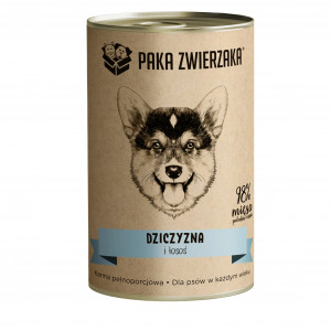 PAKA ZWIERZAKA Game and salmon - Nassfutter für Hunde - 400g