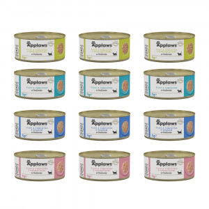 APPLAWS Thunfisch Filet MIX - Nassfutter für Katzen - 12x70g
