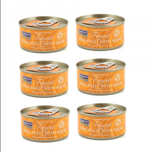 FISH4CATS Tuna fillet with squid - nassfutter für Katzen - 6x70g