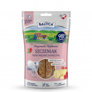 BALTICA Przysmaki Regionów Puppy Mono Fleischstreifen Lamm – Leckerli für Hunde – 90 g
