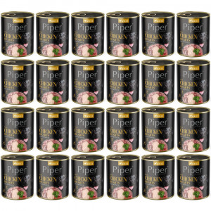 DOLINA NOTECI Piper Hühnerherzen und Spinat - Nassfutter für Hunde - 24x800g