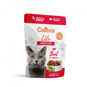 CALIBRA Cat Life Adult Beef in gravy - nassfutter für Katzen - 85g