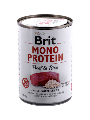 BRIT Mono Protein Beef & Rice - Nassfutter für Hunde - 400g 