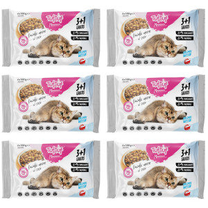 TUF TUF 2x with chicken, 2x with liver - nassfutter für Katzen - 6x(4x100g)
