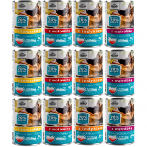 FRENDI Stücke in feiner Soße MIX Geschmacksrichtungen - Nassfutter für Hunde - 12x1250g