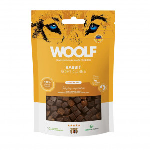WOOLF Soft Cubes Rabbit - leckerli für hunde - 100g