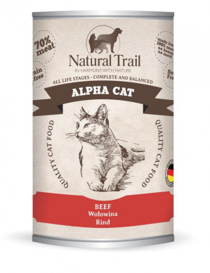 NATURAL TRAIL Alpha Cat Beef - nassfutter für Katzen - 400g
