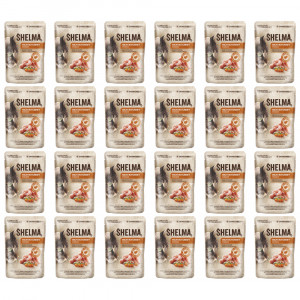 SHELMA Rich in turkey in sauce - nassfutter für Katzen - 24x85g