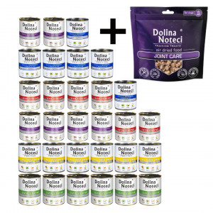 DOLINA NOTECI MIX DER GESCHMÄCKER – Nassfutter für Hunde – 30x800g + Hundesnack Training Treats Joint care 130g