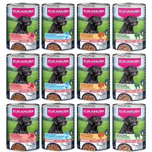 EUKANUBA Life Care Senior MIX Sorten - Nassfutter für Hunde - 12x400g
