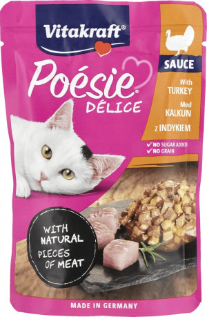 VITAKRAFT POESIE DELICE Truthahn für Katzen - Nassfutter für Katzen - 85 g