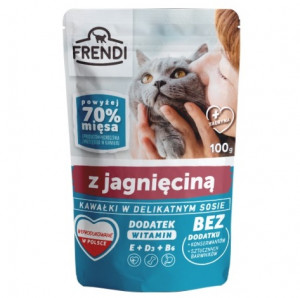 FRENDI Stücke in Lammsauce - Nassfutter für Katzen - 100 g 