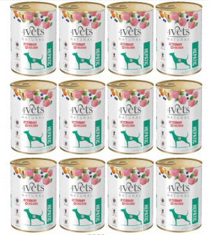 4VETS Natural Hepatic Dog - Nassfutter für Hunde - 12x400g