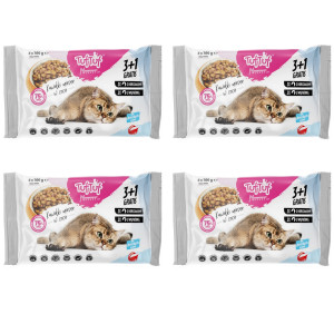 TUF TUF 2x with chicken, 2x with liver - nassfutter für Katzen - 4x(4x100g)
