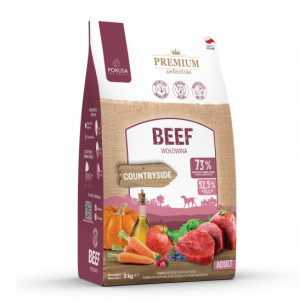 POKUSA Premium Selection Beef Adult - trockenfutter für Hunde - 3kg