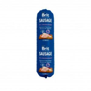 BRIT Premium Sausage Huhn und Kaninchen - Nassfutter für Hunde - 800g