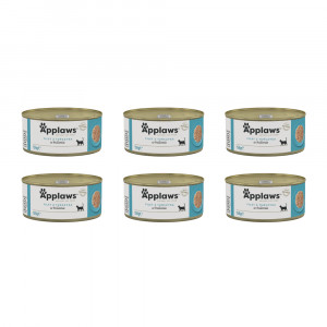 APPLAWS Tuna fillet in broth - nassfutter für Katzen - 6x156g 