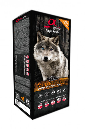 ALPHA SPIRIT Soft food Multiprotein - halbnasses hundefutter - 9kg