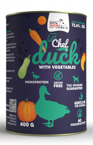 SYTA MICHA Chef Duck with vegetables - nassfutter für Hunde - 400g