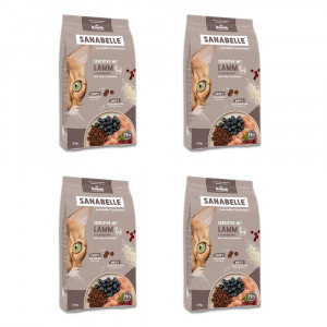 BOSCH Sanabelle Sensitive mit Lamm – Trockenfutter für Katzen – 8 kg (4x2 kg)