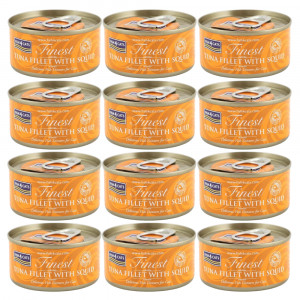 FISH4CATS Tuna fillet with squid - nassfutter für Katzen - 12x70g