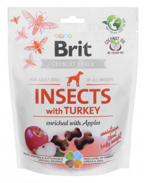 BRIT Crunchy Snack Insects with Turkey - leckerli für hunde - 200g