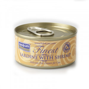 FISH4CATS Sardine with shrimp - nassfutter für Katzen - 70g
