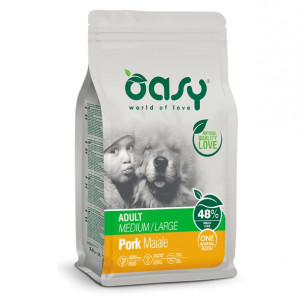 OASY One Animal Protein Adult Medium/Large Pork - trockenfutter für Hunde - 12kg