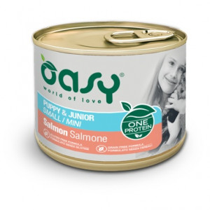 OASY One Protein Puppy & Junior Small/Mini Salmon - Nassfutter für Hunde - 200g
